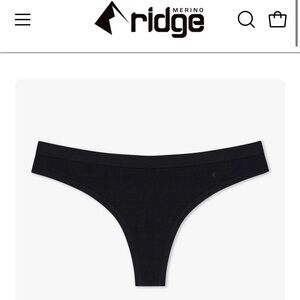 NWOT Ridge Merino Women’s Wool Black Thong- S